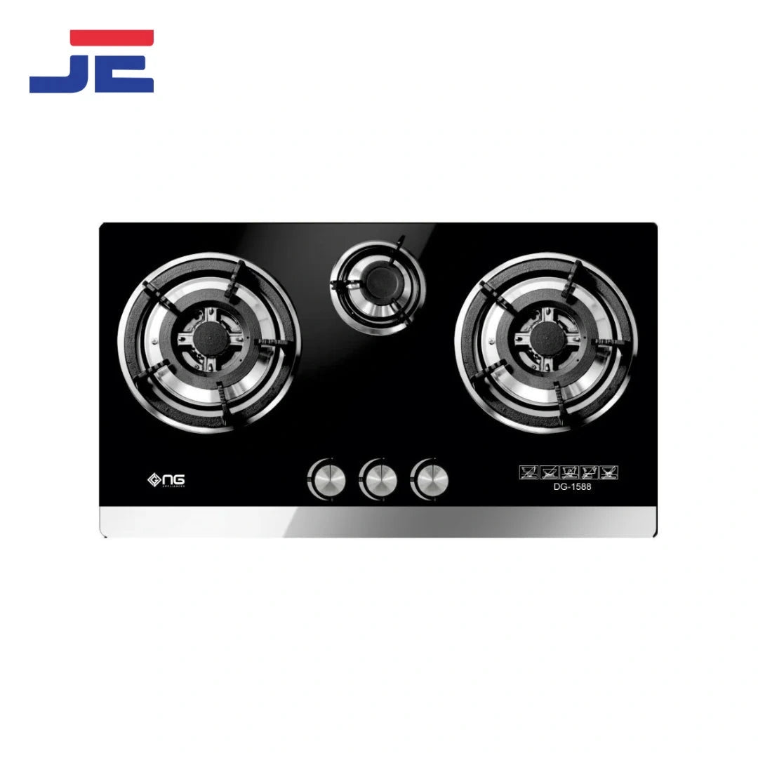 NASGAS Hob Three Burner DG-GN3 Glass Top